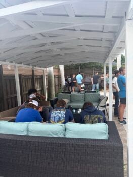 Backyard bbq recruitment event