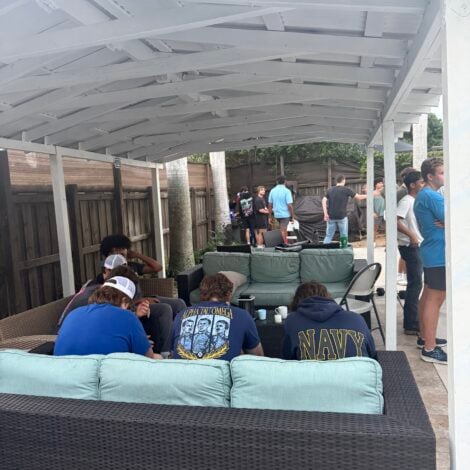 Backyard bbq recruitment event