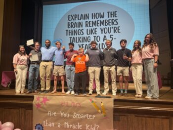 Brothers participate in phi mu philanthropy event
