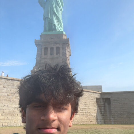 Brother visits the Statue of Liberty