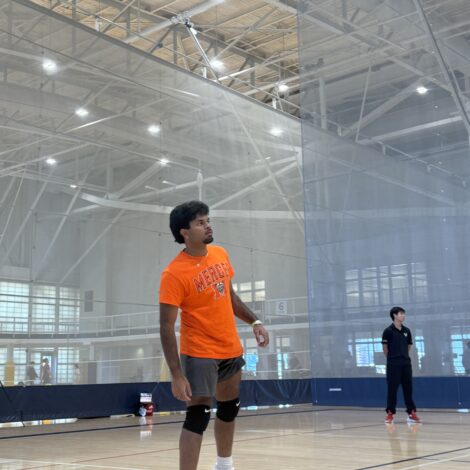 Brother participates in a volleyball tournament