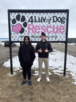 Brothers volunteer at 4luvofdogs